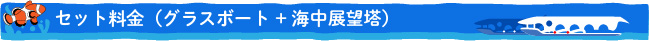セット料金（グラスボート＋海中展望塔）