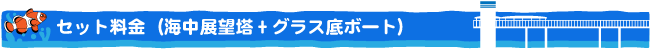 セット料金（海中展望塔＋グラス底ボート）